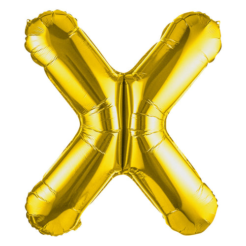 Balloonify Gold Mylar Letter X Balloon - 40" - 1 count box