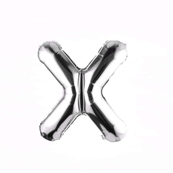 Balloonify Silver Mylar Letter X Balloon - 40" - 1 count box