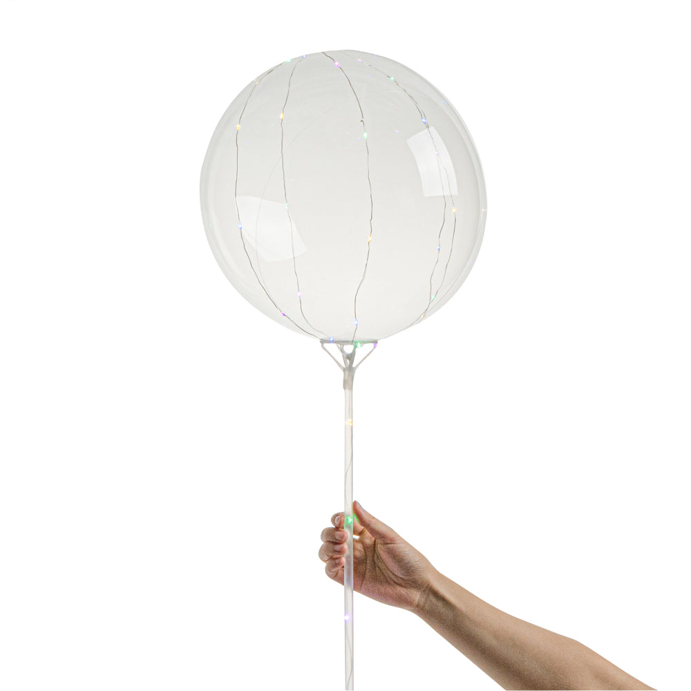 Balloonify Colorful LED Bobo Balloon - with String Light - 20" - 10 count box