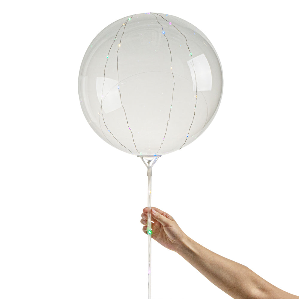 Balloonify Colorful LED Bobo Balloon - with String Light - 24" - 10 count box