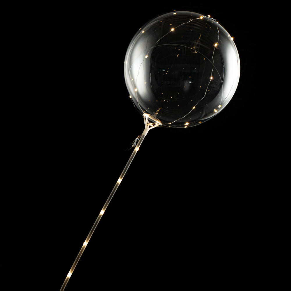 Balloonify Gold LED Bobo Balloon - with String Light - 24" - 10 count box