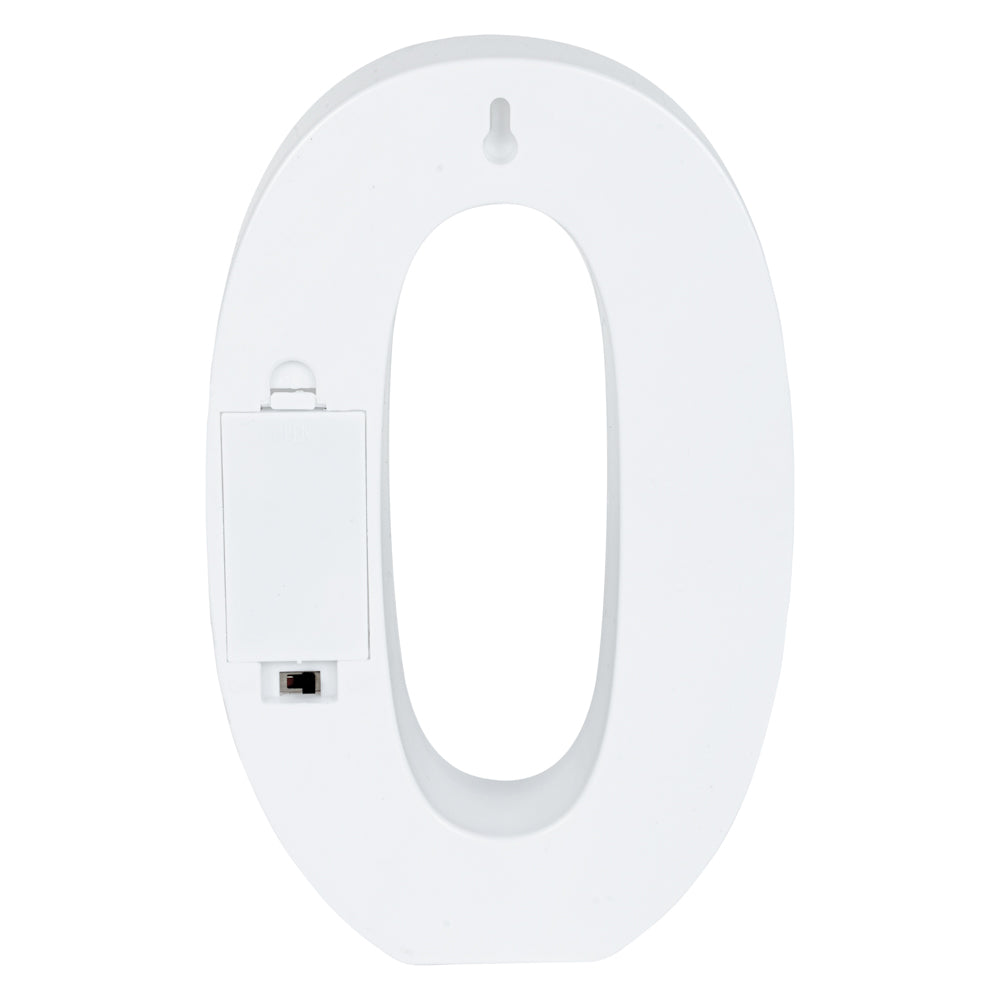 Illumify White LED Marquee Number 0 Sign - 8 3/4" - 1 count box