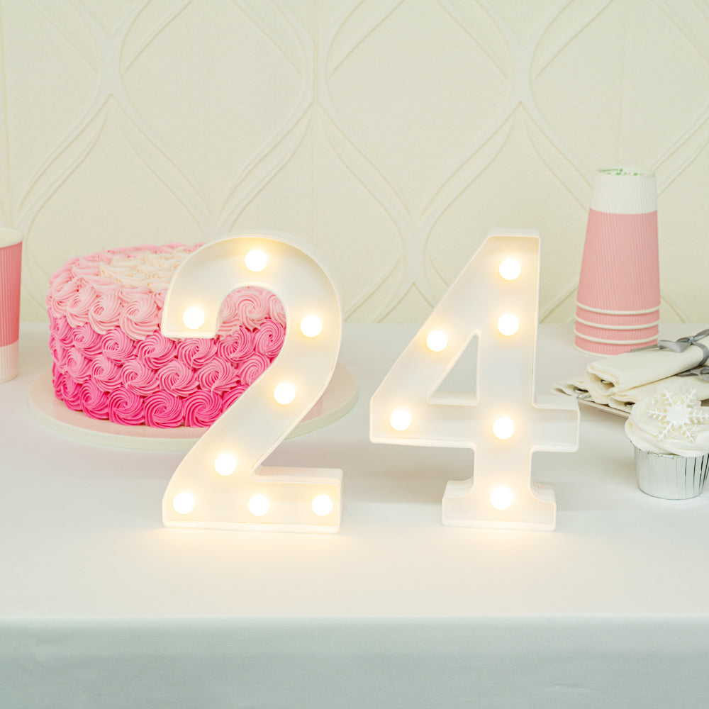 Illumify White LED Marquee Number 4 Sign - 8 3/4" - 1 count box