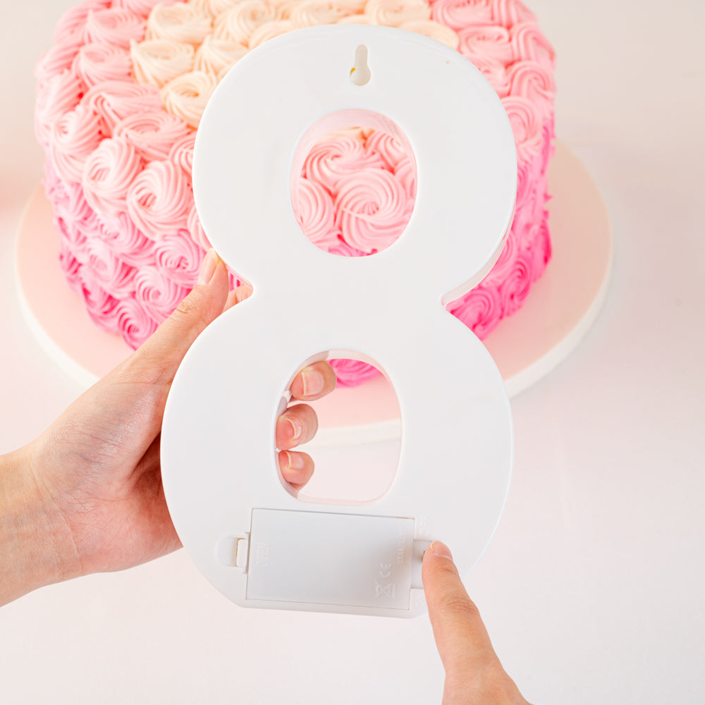 Illumify White LED Marquee Number 8 Sign - 8 3/4" - 1 count box