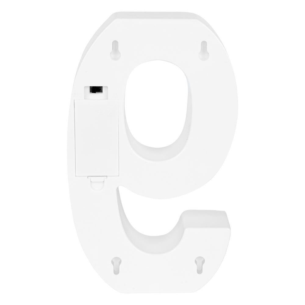 Illumify White LED Marquee Number 9 Sign - 8 3/4" - 1 count box