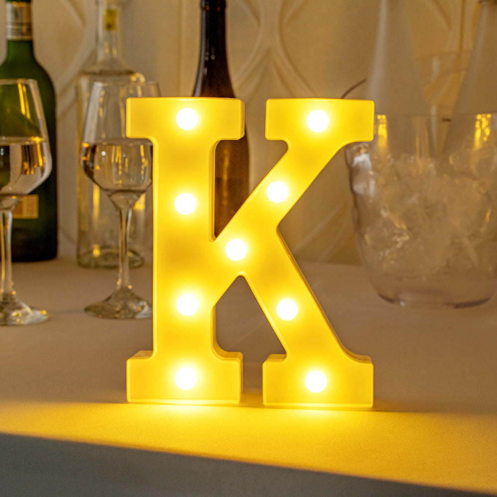 Illumify White LED Marquee Letter K Sign - 8 3/4" - 1 count box