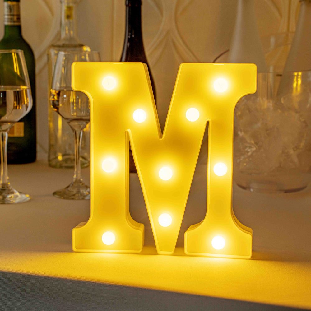 Illumify White LED Marquee Letter M Sign - 8 3/4" - 1 count box