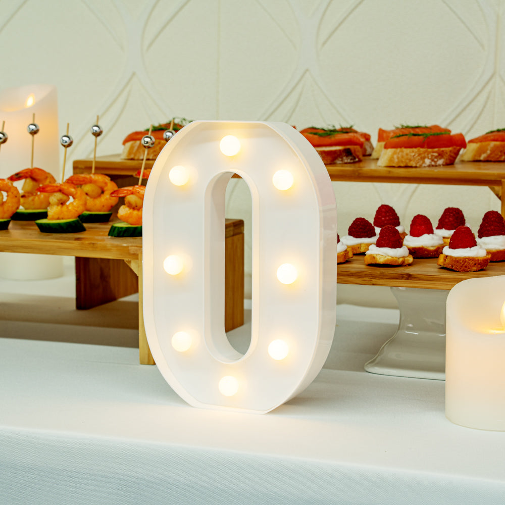 Illumify White LED Marquee Letter O Sign - 8 3/4" - 1 count box