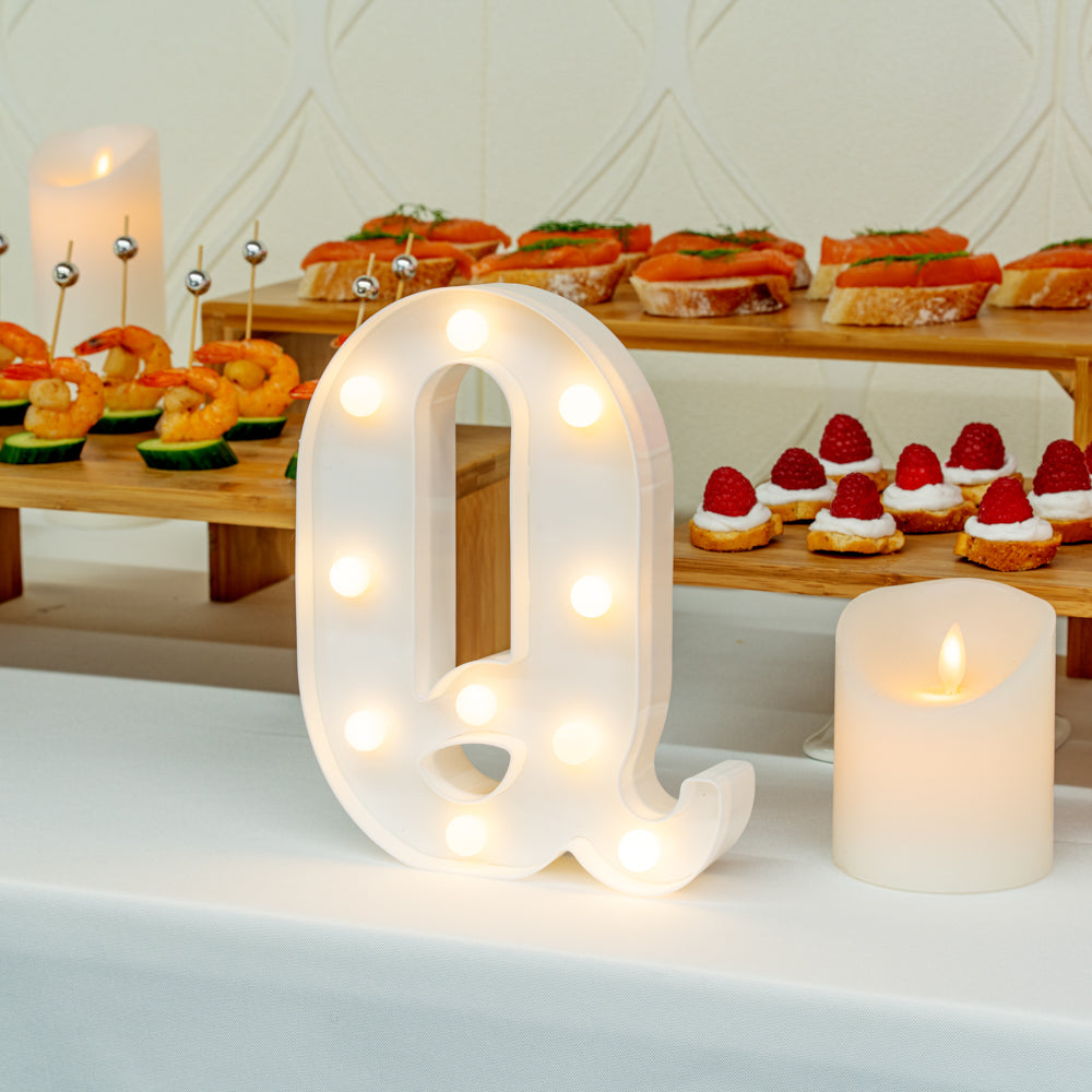 Illumify White LED Marquee Letter Q Sign - 8 3/4" - 1 count box