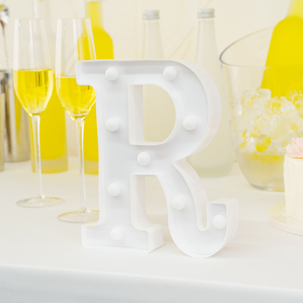 Illumify White LED Marquee Letter R Sign - 8 3/4" - 1 count box