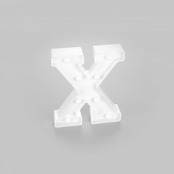 Illumify White LED Marquee Letter X Sign - 8 3/4" - 1 count box