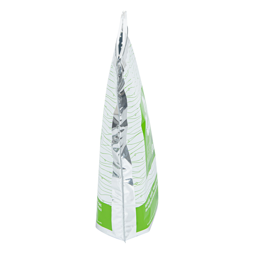 Cater Tek Green and Silver Plastic Thermal Bag - Insulated - 11 3/4" x 6" x 15" - 1 count box