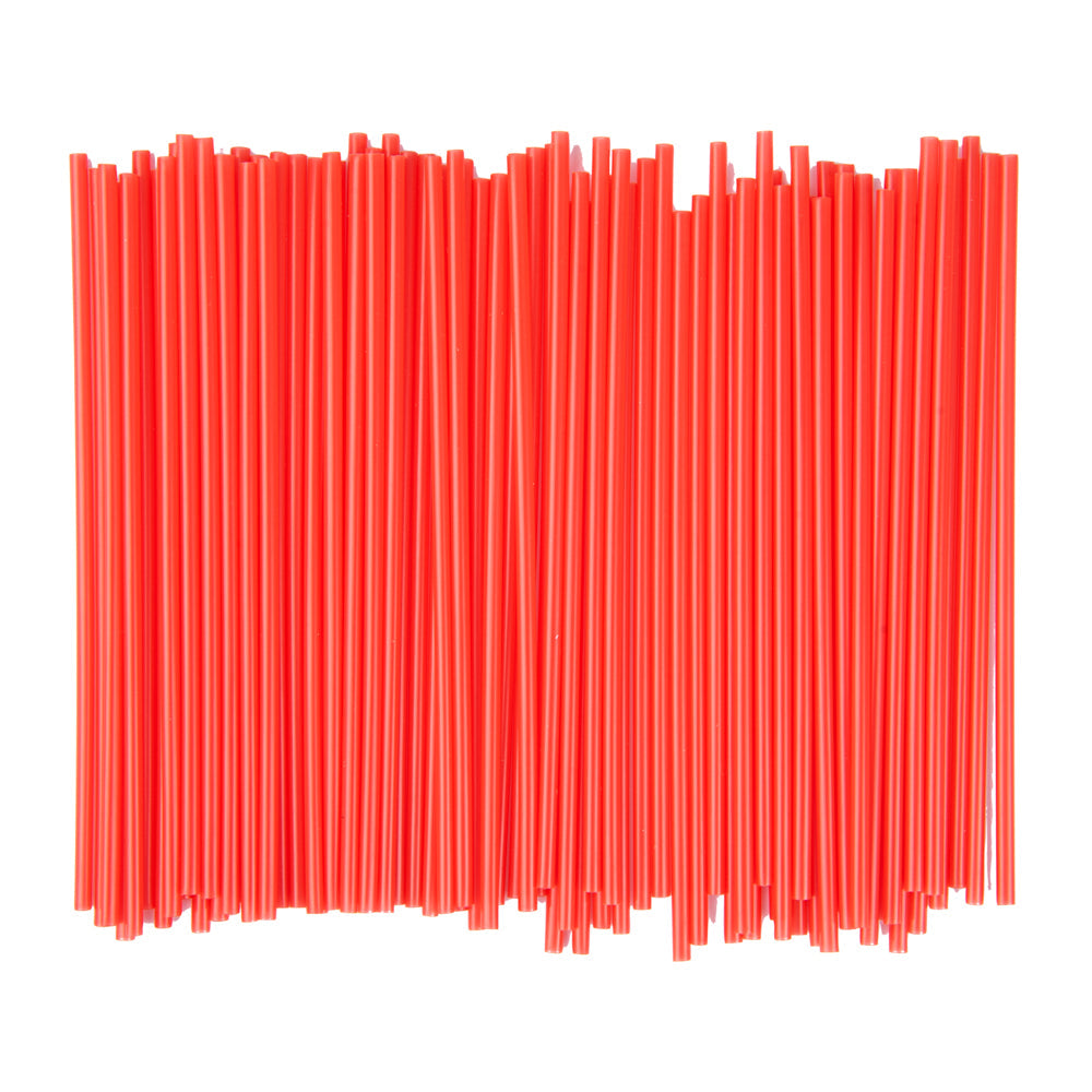 Restpresso Red Plastic Coffee Stirrer / Sip Straw - 5" - 500 count box