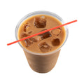 Restpresso Red Plastic Coffee Stirrer / Sip Straw - 5" - 500 count box