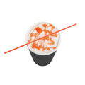 Restpresso Red Plastic Coffee Stirrer / Sip Straw - 7" - 500 count box
