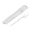 Basic Nature White CPLA Plastic Fork - Compostable Wrapper, Heat-Resistant - 6 1/2" - 250 count box