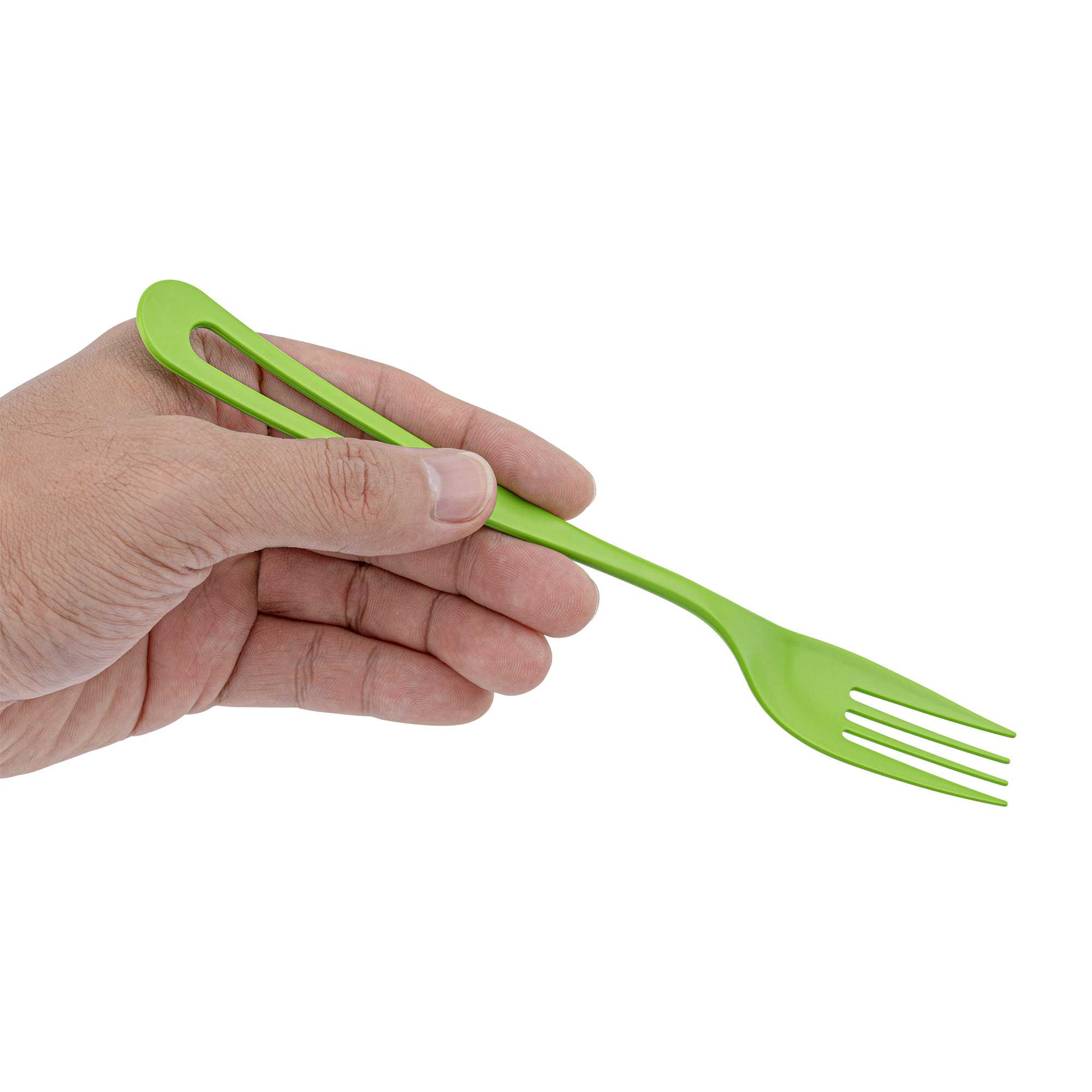 Basic Nature Green CPLA Plastic Fork - Compostable Wrapper, Heat-Resistant - 7 1/2" - 250 count box