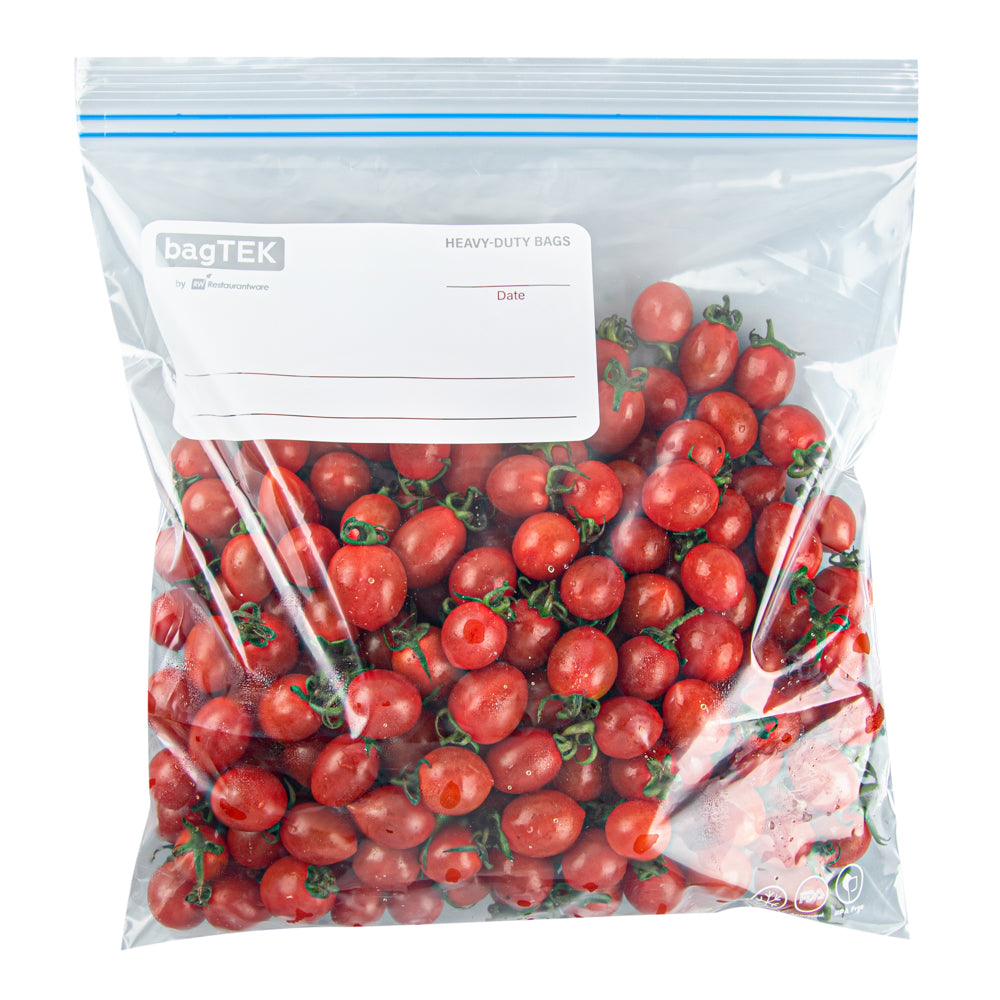 Bag Tek 1 gal Clear Plastic Freezer Bag - Double Zipper, Write-On Label, BPA-Free - 10 3/4" x 10 1/2" - 1000 count box