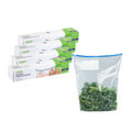 Bag Tek 2 gal Clear Plastic Slider Freezer Bag - Expandable Bottom, Write-On Label, BPA-Free - 13" x 5" x 15" - 25 count box