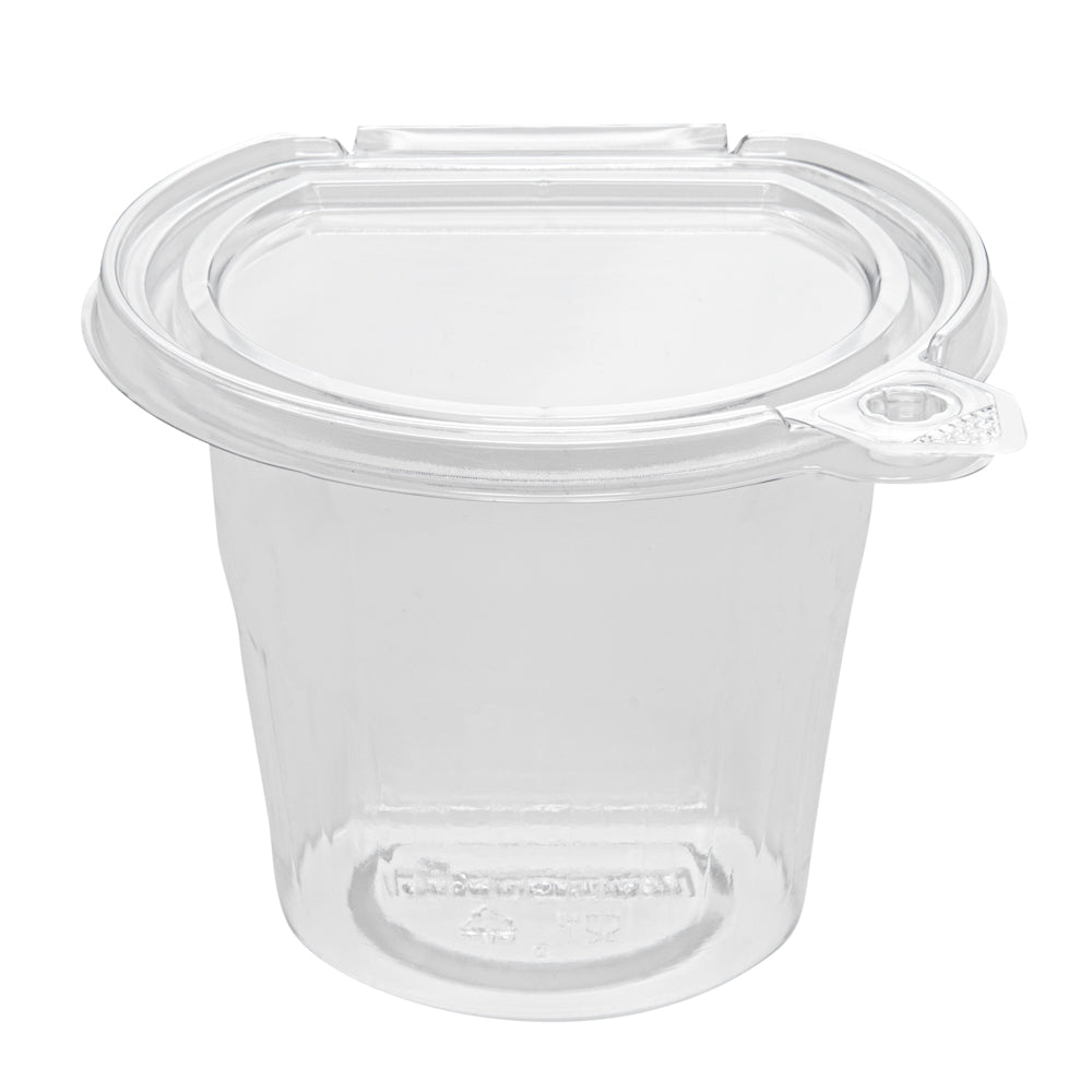 Tamper Tek 11 oz Clear Plastic Parfait Cup - with Lid, Tamper-Evident - 4 1/4" x 4 1/4" x 3 1/2" - 100 count box