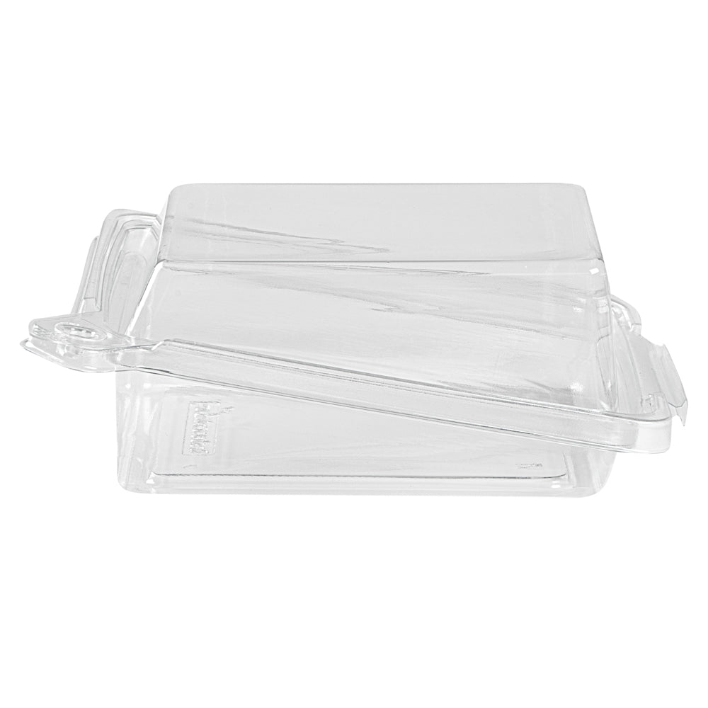 Tamper Tek Rectangle Clear Plastic Sandwich Container - with Lid, Tamper-Evident - 6" x 4 1/2" x 2 1/4" - 100 count box