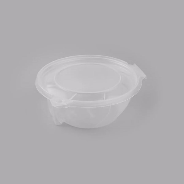 Tamper Tek 24 oz Round Clear Plastic Bowl - with Lid, Tamper-Evident, Microwavable - 6 3/4" x 6 1/2" x 2 1/2" - 100 count box