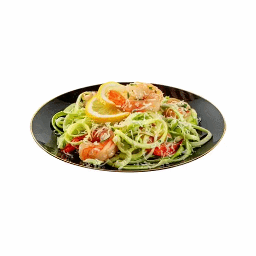 Moderna Round Black Plastic Gold-Rimmed Plate - 7" x 7" x 1/2" - 200 count box