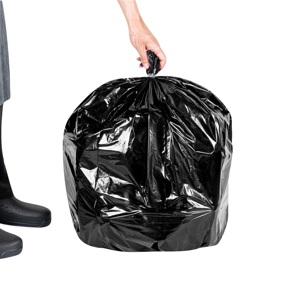RW Clean 20 gal Black Plastic Trash Can Liner - Standard-Duty, 0.7 mil - 200 count box