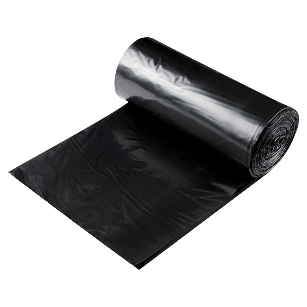 RW Clean 45 gal Black Plastic Trash Can Liner - Heavy-Duty, 1.5 mil - 100 count box