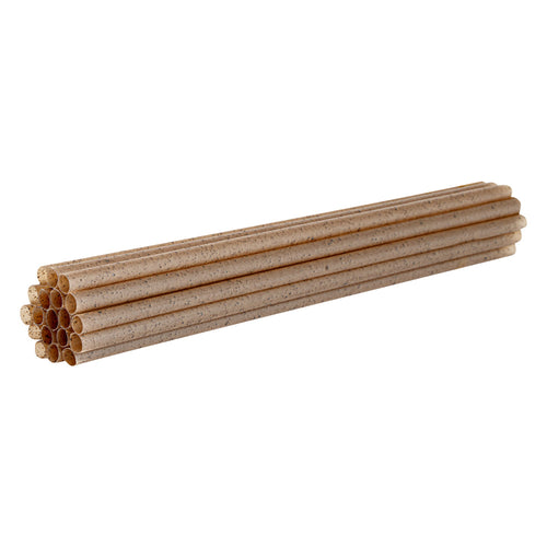 Basic Nature Brown PLA Plastic / Coffee Ground Straw - Compostable - 8 1/4" - 100 count box