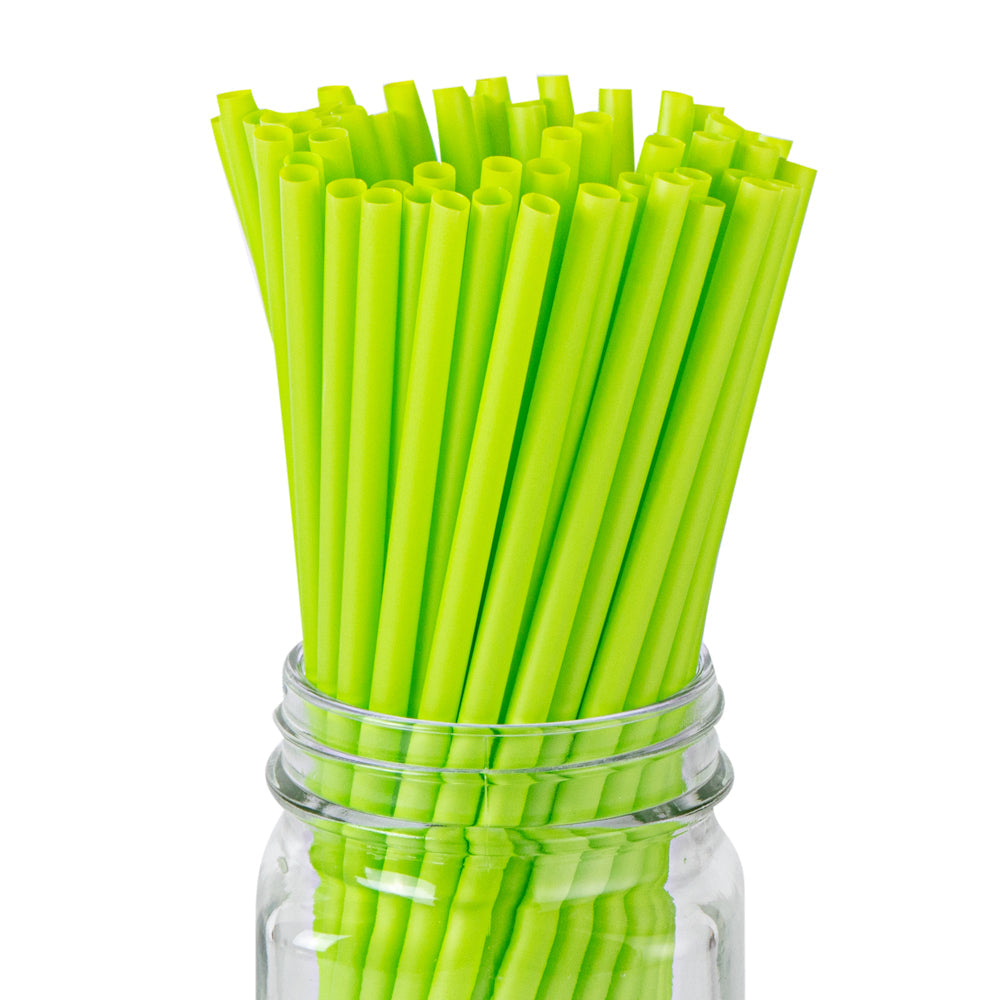 Basic Nature Green PLA / PBAT Plastic Straw - Compostable - 8 1/4" - 100 count box