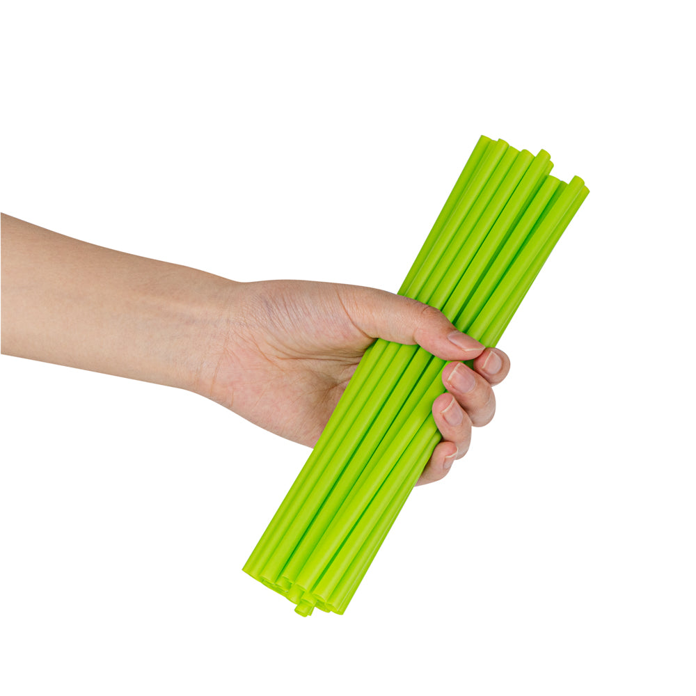 Basic Nature Green PLA / PBAT Plastic Straw - Compostable - 8 1/4" - 2000 count box