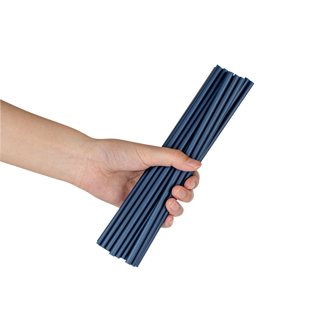 Basic Nature Midnight Blue PLA / PBAT Plastic Straw - Compostable - 8 1/4" - 100 count box