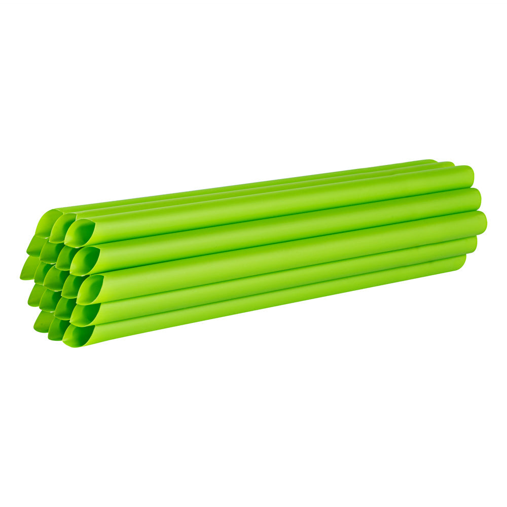 Basic Nature Green PLA / PBAT Plastic Boba Straw - Compostable - 9" - 100 count box