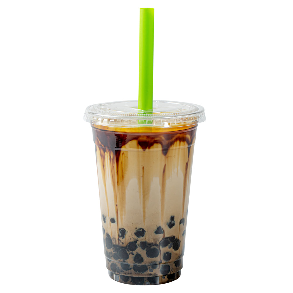 Basic Nature Green PLA / PBAT Plastic Boba Straw - Compostable - 9" - 2000 count box