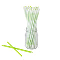 Basic Nature Green PLA / PBAT Plastic Straw - Wrapped, Compostable - 8 1/4" - 100 count box