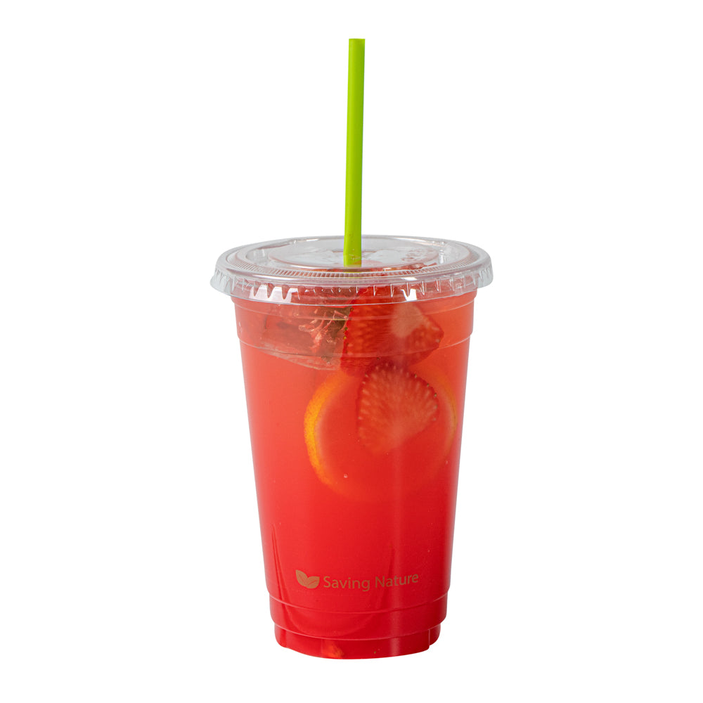 Basic Nature Green PLA / PBAT Plastic Straw - Wrapped, Compostable - 8 1/4" - 2000 count box