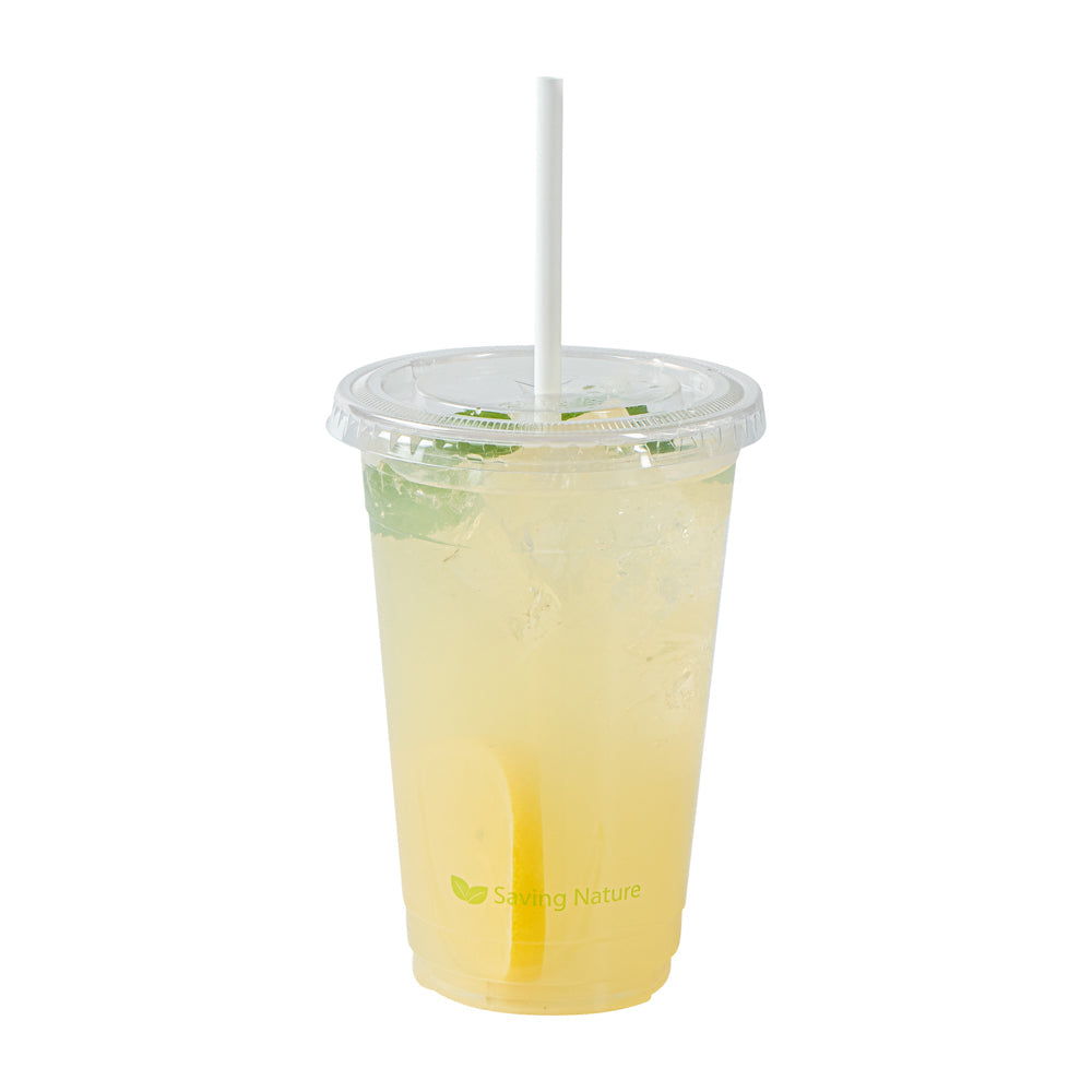 Basic Nature White PLA / PBAT Plastic Straw - Wrapped, Compostable - 8 1/4" - 100 count box