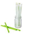 Basic Nature Green PLA / PBAT Plastic Boba Straw - Wrapped, Compostable - 9" - 2000 count box