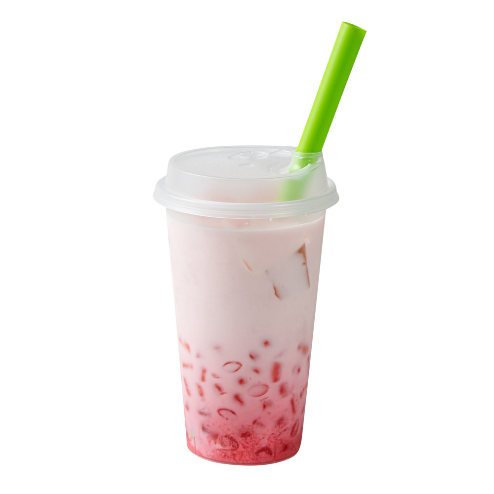 Basic Nature Green PLA / PBAT Plastic Boba Straw - Wrapped, Compostable - 9" - 2000 count box