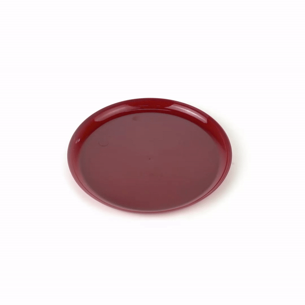 Moderna Round Burgundy Plastic Plate - 6 1/4" x 6 1/4" x 1/2" - 200 count box