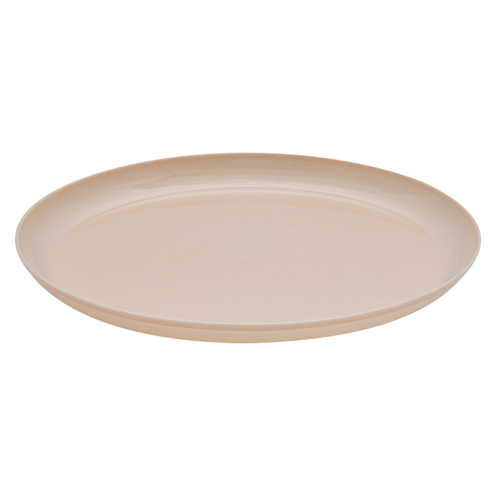 Moderna Round Light Pink Plastic Plate - 6 1/4" x 6 1/4" x 1/2" - 40 count box