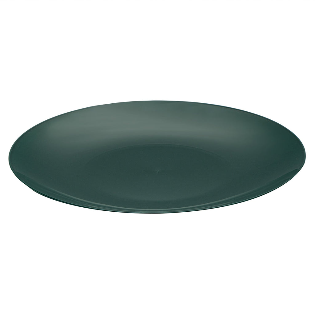 Moderna Round Forest Green Plastic Plate - 7 1/2" x 7 1/2" x 1/2" - 40 count box