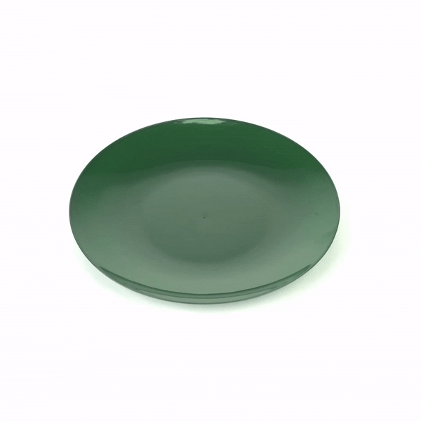 Moderna Round Forest Green Plastic Plate - 7 1/2" x 7 1/2" x 1/2" - 40 count box