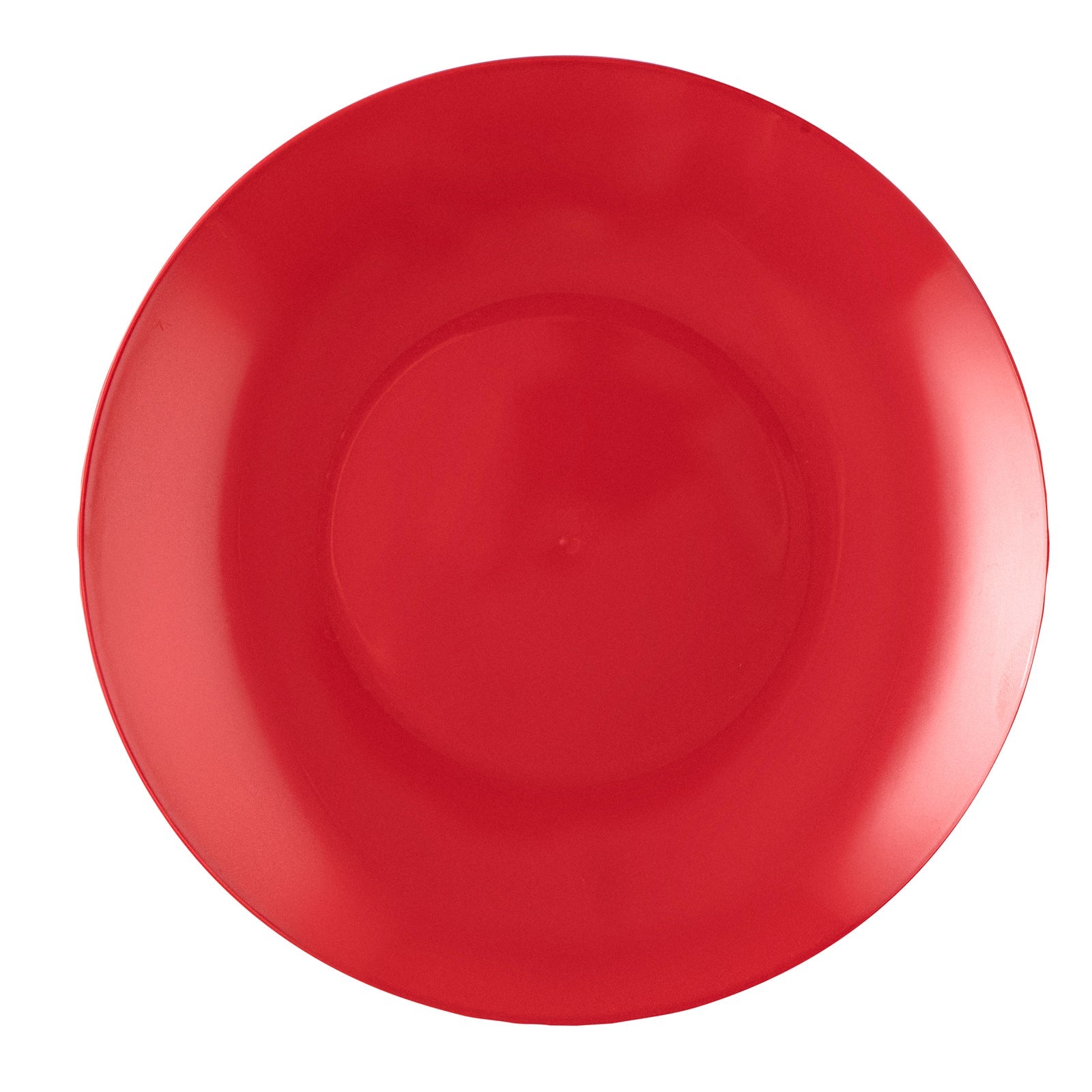 Moderna Round Red Plastic Plate - 7 1/2" x 7 1/2" x 1/2" - 40 count box