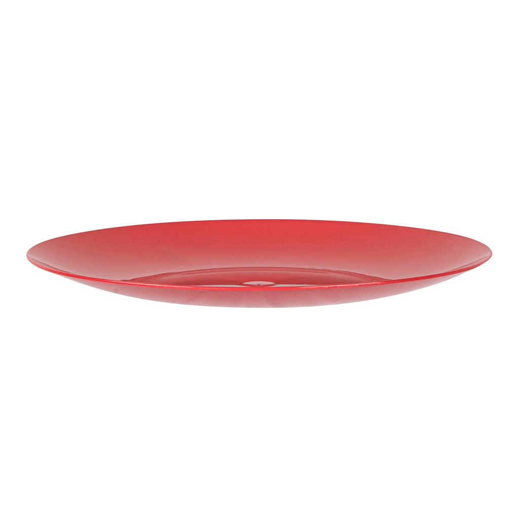 Moderna Round Red Plastic Plate - 7 1/2" x 7 1/2" x 1/2" - 200 count box