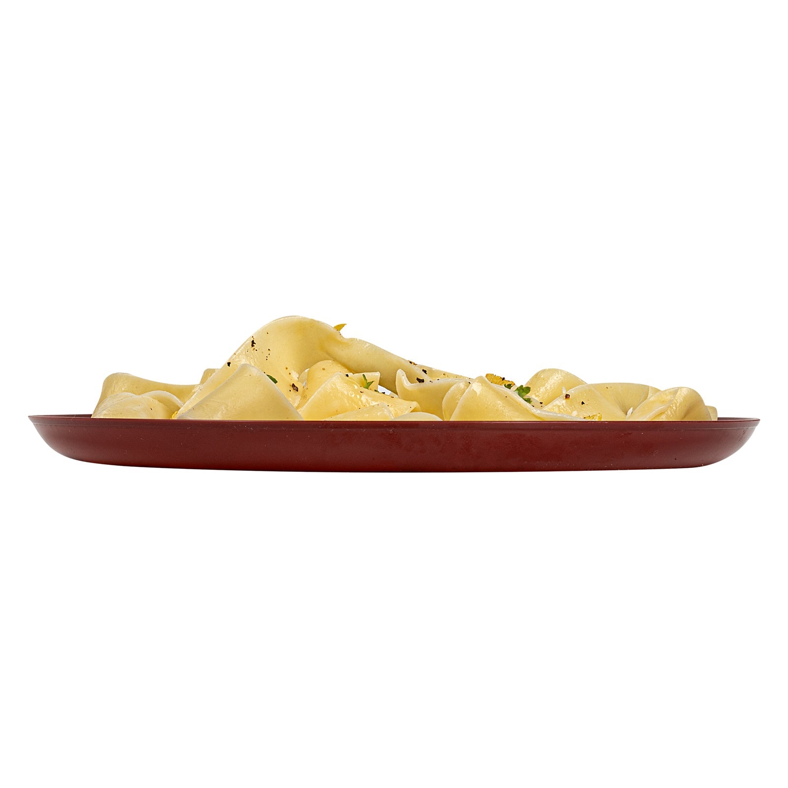 Moderna Round Burgundy Plastic Plate - 8 1/2" x 8 1/2" x 1/2" - 200 count box