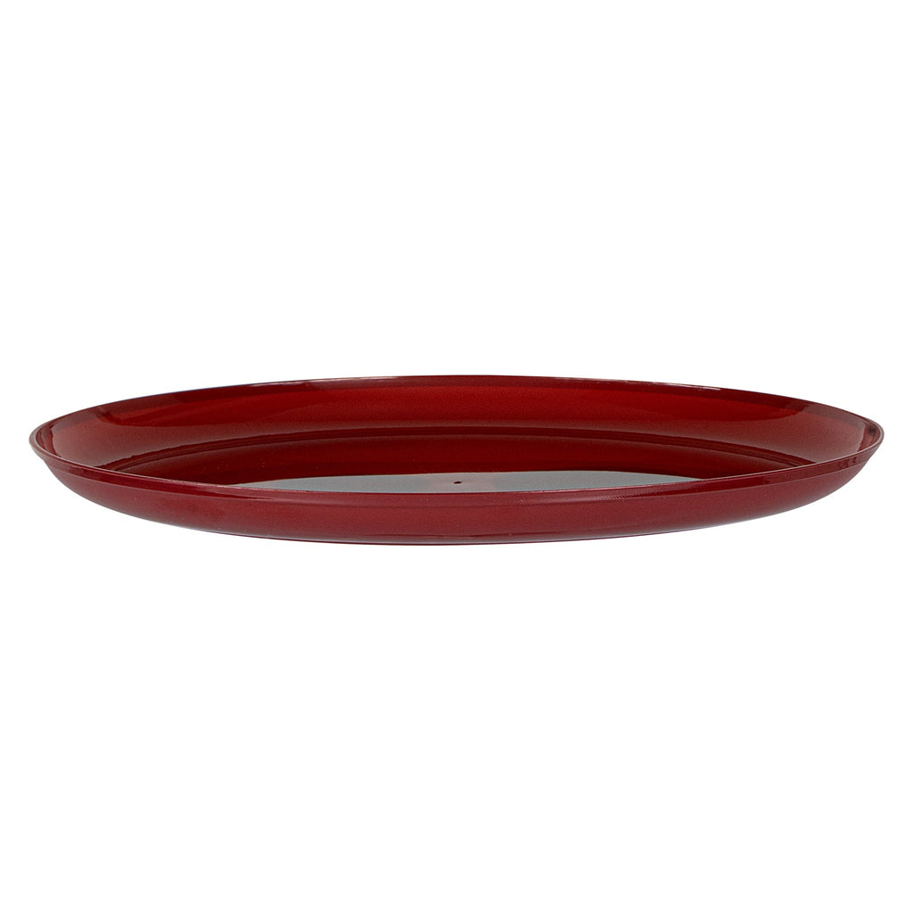 Moderna Round Burgundy Plastic Plate - 8 1/2" x 8 1/2" x 1/2" - 200 count box