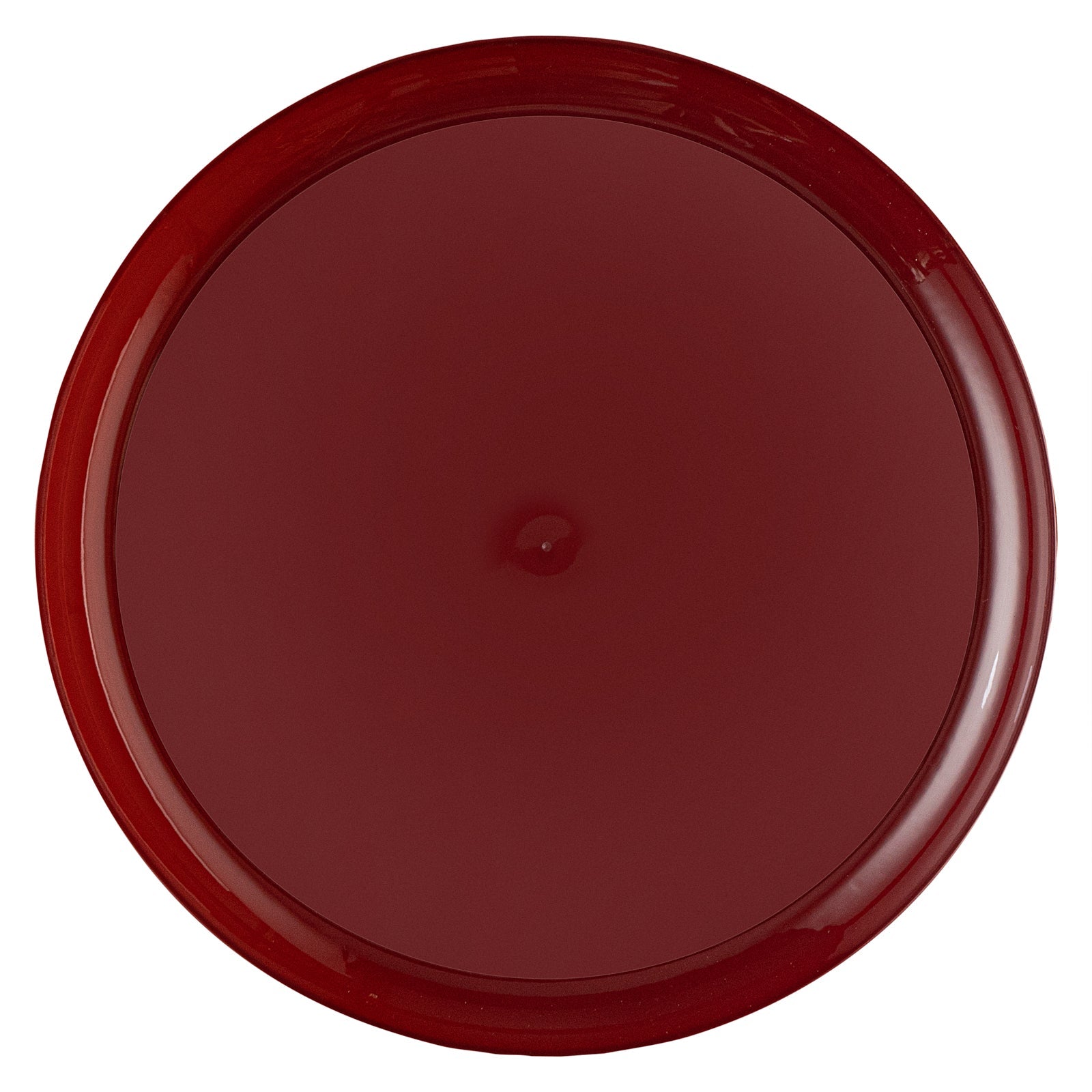 Moderna Round Burgundy Plastic Plate - 8 1/2" x 8 1/2" x 1/2" - 200 count box
