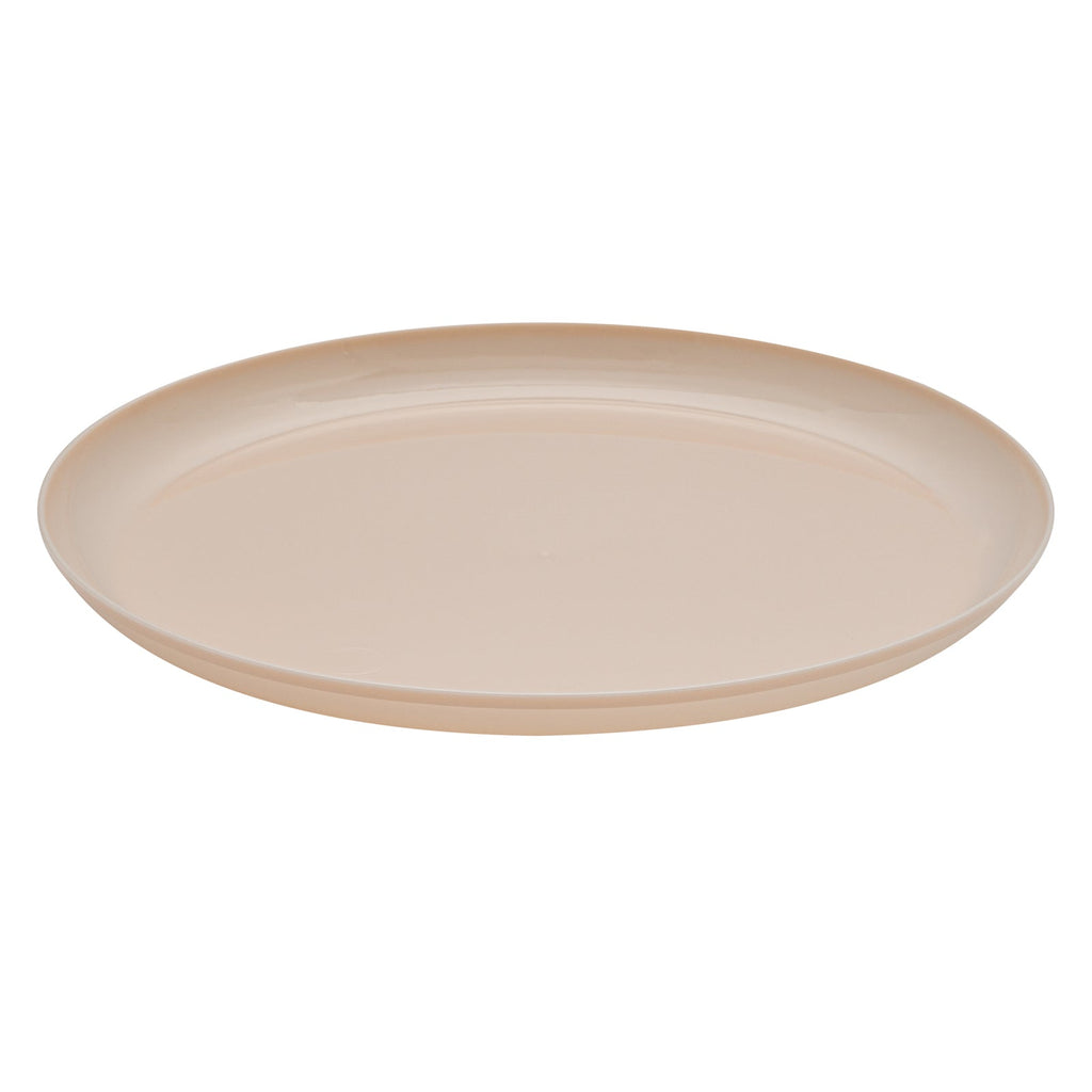 Moderna Round Light Pink Plastic Plate - 8 1/2" x 8 1/2" x 1/2" - 200 count box